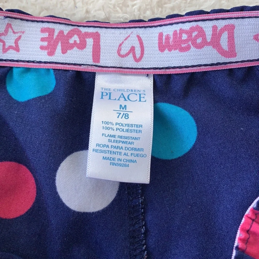 Justice Sleep Shorts Navy Polka Dot Pajamas 7/8